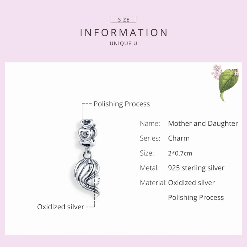 (immagine per) Charm Pendente tipo Pandora Madre e figlia - BSC275 - Visualizza 7