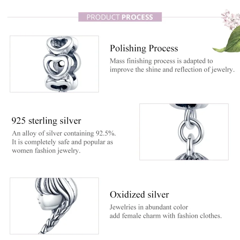 (immagine per) Charm Pendente tipo Pandora Madre e figlia - BSC276 - Visualizza 8