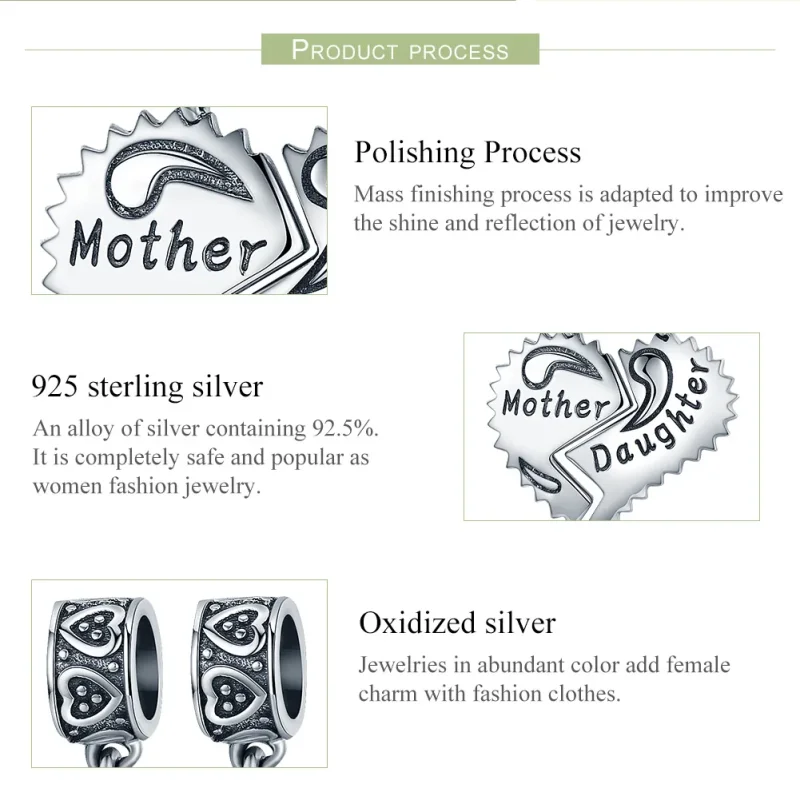 (immagine per) Charm Pendente tipo Pandora Madre e figlia - SCC427 - Visualizza 7