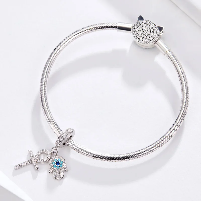 (immagine per) Charm Pendente tipo Pandora Mano di Fatima - BSC084 - Visualizza 3