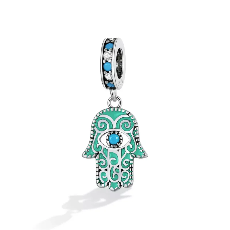 (immagine per) Charm Pendente tipo Pandora Mano di Fatima - BSC593 - Visualizza 2