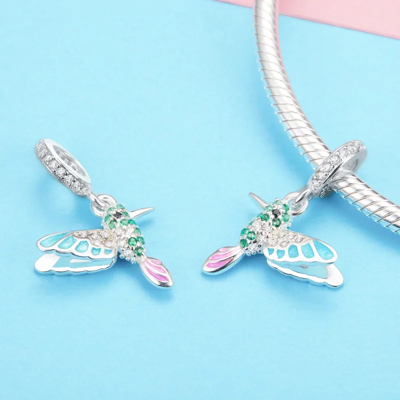 (immagine per) Charm Pendente tipo Pandora Martin pescatore - SCC991 - Visualizza 3
