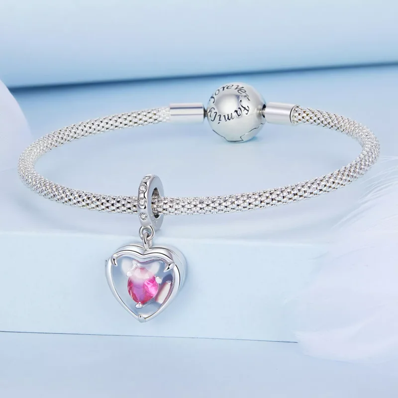 (immagine per) Charm Pendente tipo Pandora Medaglione ti amo - BSC681 - Visualizza 3