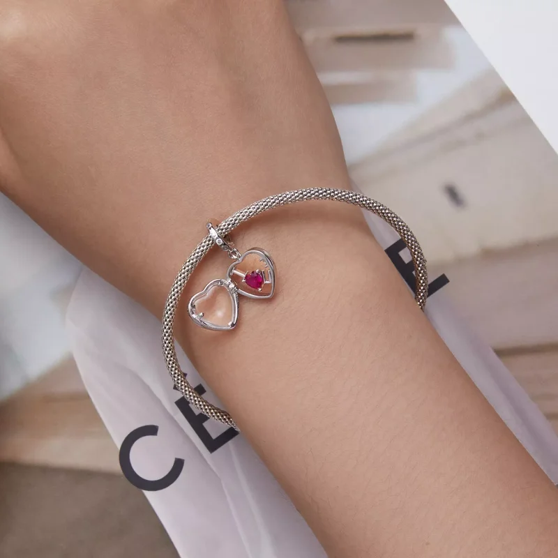 (immagine per) Charm Pendente tipo Pandora Medaglione ti amo - BSC681 - Visualizza 6