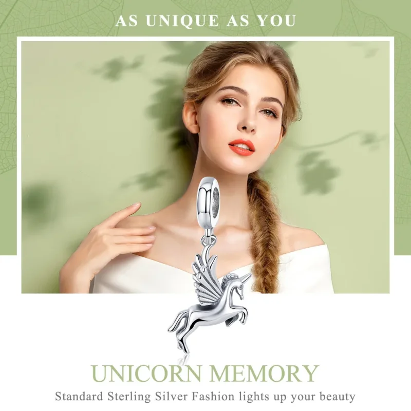 (immagine per) Charm Pendente tipo Pandora Memoria di unicorno - SCC704 - Visualizza 6