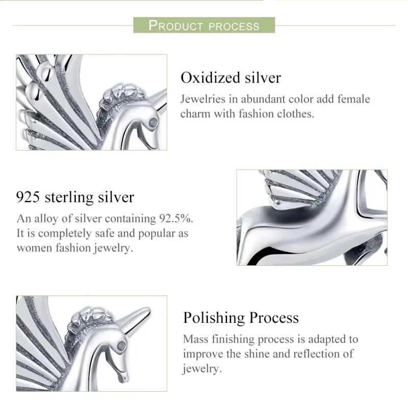 (immagine per) Charm Pendente tipo Pandora Memoria di unicorno - SCC704 - Visualizza 7