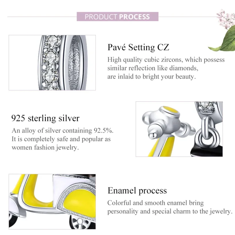 (immagine per) Charm Pendente tipo Pandora Motociclo - BSC136 - Visualizza 8