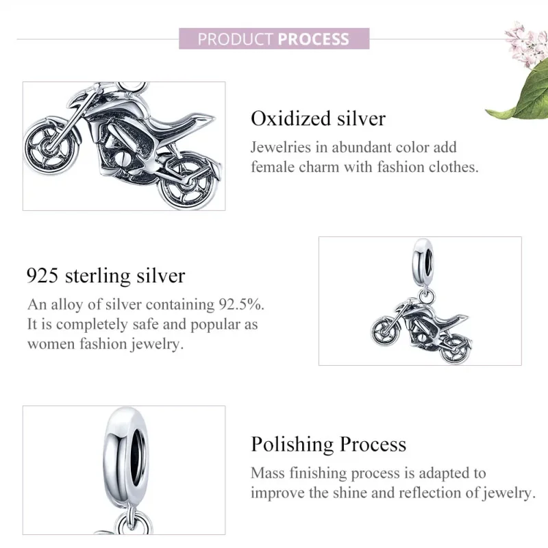 (immagine per) Charm Pendente tipo Pandora Motociclo - SCC1712 - Visualizza 7
