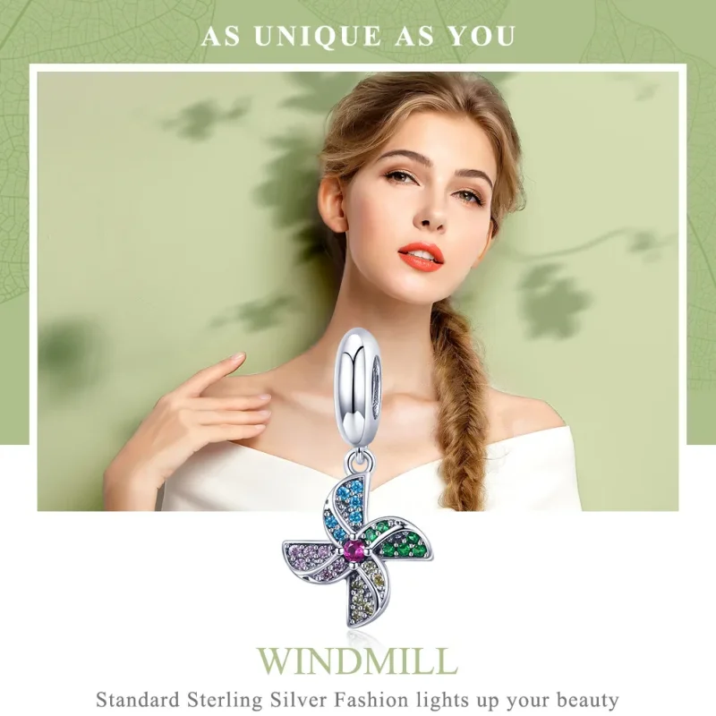 (immagine per) Charm Pendente tipo Pandora Mulino a vento - SCC971 - Visualizza 6
