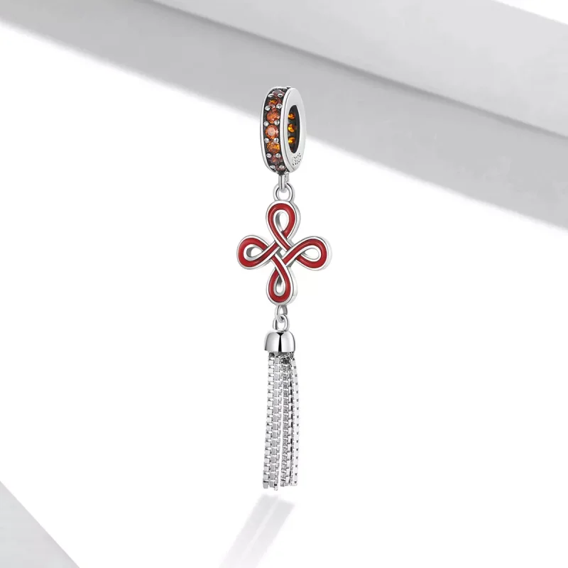(immagine per) Charm Pendente tipo Pandora Nodo cinese - SCC2069 - Visualizza 2