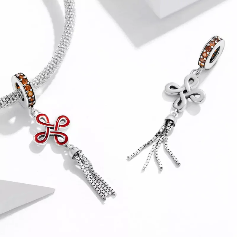 (immagine per) Charm Pendente tipo Pandora Nodo cinese - SCC2069 - Visualizza 4