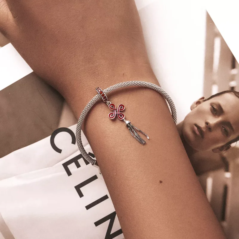 (immagine per) Charm Pendente tipo Pandora Nodo cinese - SCC2069 - Visualizza 5