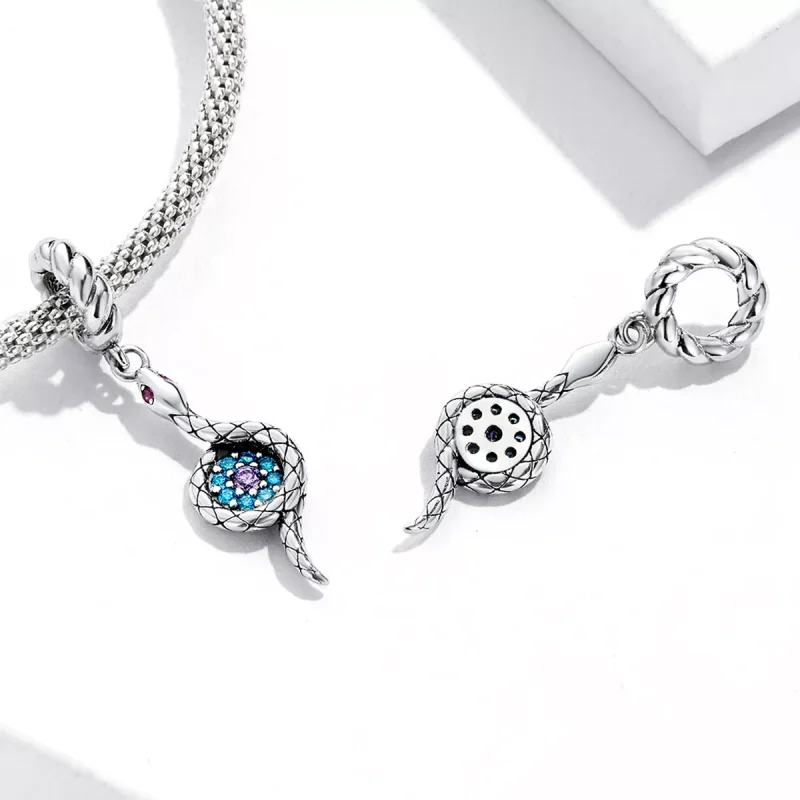 (immagine per) Charm Pendente tipo Pandora Occhio del Demone Serpente - SCC2161 - Visualizza 4