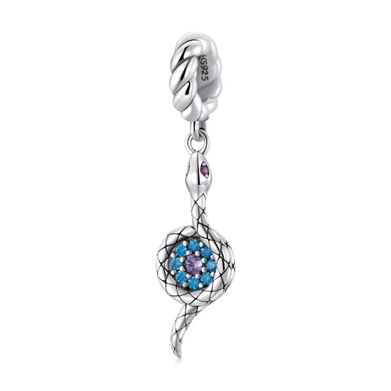 (immagine per) Charm Pendente tipo Pandora Occhio del Demone Serpente - SCC2161