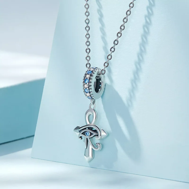(immagine per) Charm Pendente tipo Pandora Occhio di Horus sulla croce - SCC2371 - Visualizza 2