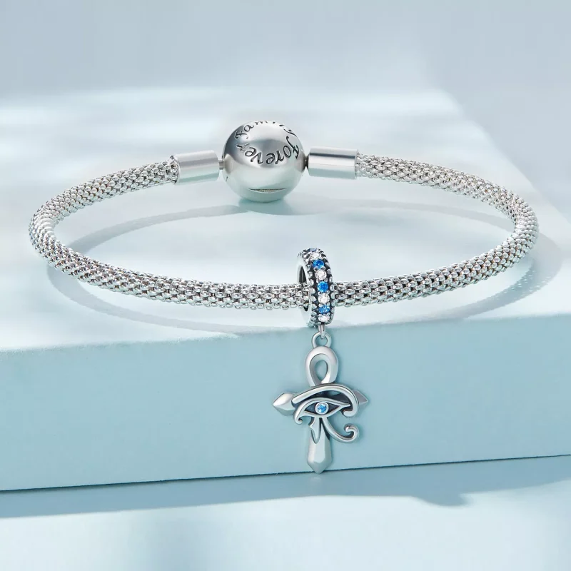 (immagine per) Charm Pendente tipo Pandora Occhio di Horus sulla croce - SCC2371 - Visualizza 3