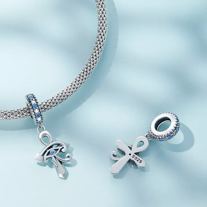 (immagine per) Charm Pendente tipo Pandora Occhio di Horus sulla croce - SCC2371 - Visualizza 4