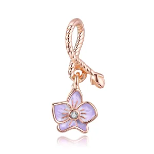 (immagine per) Charm Pendente tipo Pandora Orchidea - BSC287
