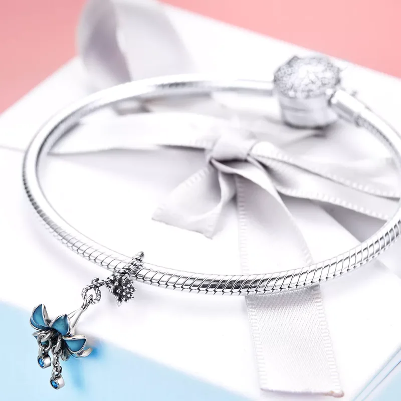 (immagine per) Charm Pendente tipo Pandora Orchidea da sogno - BSC034 - Visualizza 4