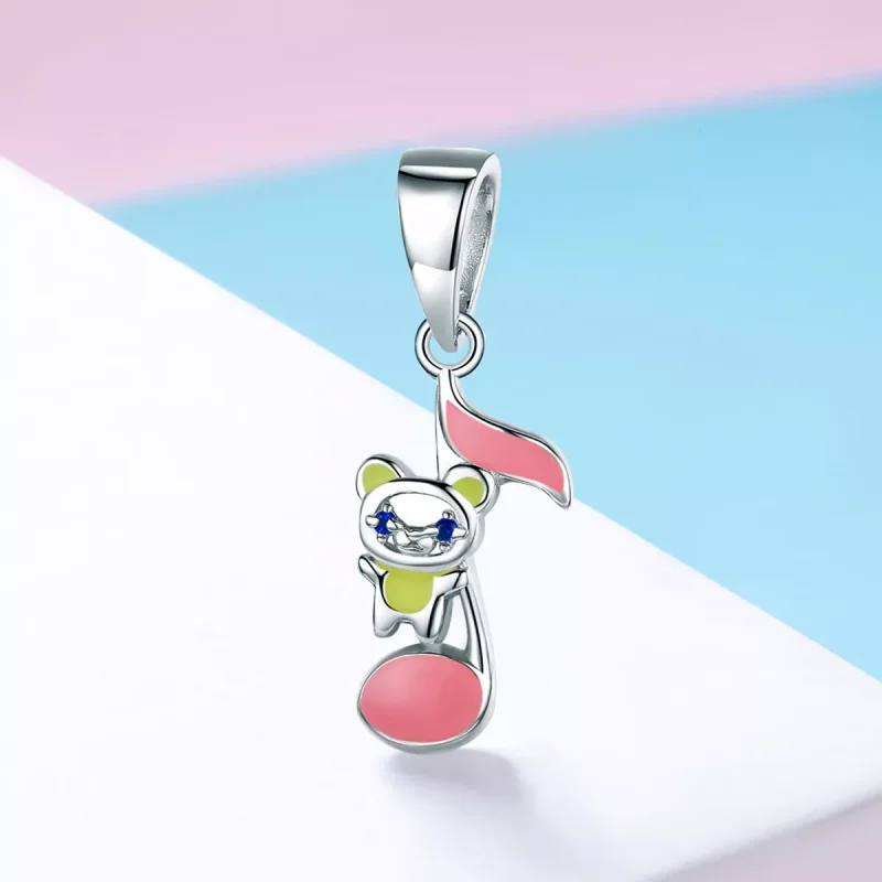 (immagine per) Charm Pendente tipo Pandora Orso Melodia - BSC021 - Visualizza 2