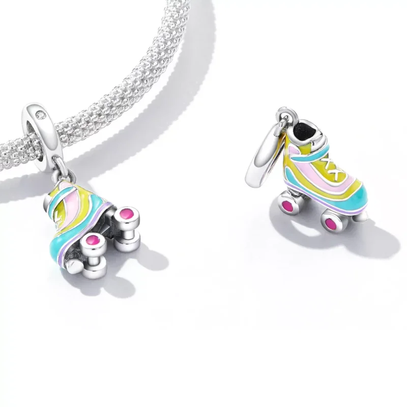 (immagine per) Charm Pendente tipo Pandora Pattini da ghiaccio - SCC2213 - Visualizza 4