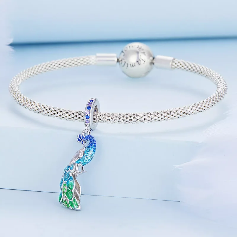 (immagine per) Charm Pendente tipo Pandora Pavone - BSC696 - Visualizza 3
