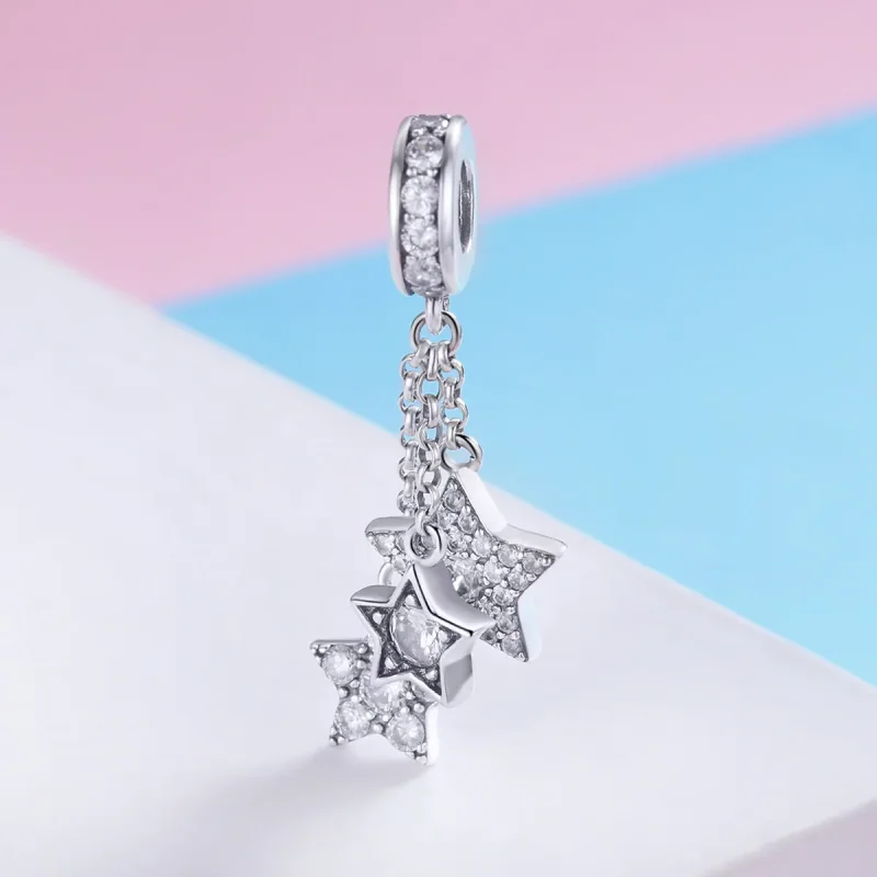 (immagine per) Charm Pendente tipo Pandora Pentagrammi - SCC881 - Visualizza 2