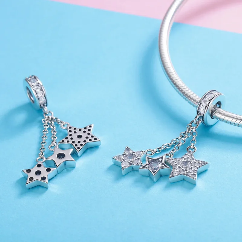 (immagine per) Charm Pendente tipo Pandora Pentagrammi - SCC881 - Visualizza 4