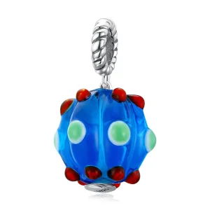 (immagine per) Charm Pendente tipo Pandora Perle di vetro blu reale - SCC1968