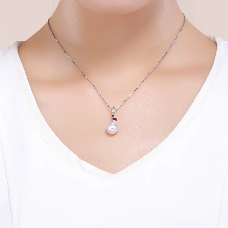 (immagine per) Charm Pendente tipo Pandora Perline E Cuori Bianchi - SCC782 - Visualizza 5