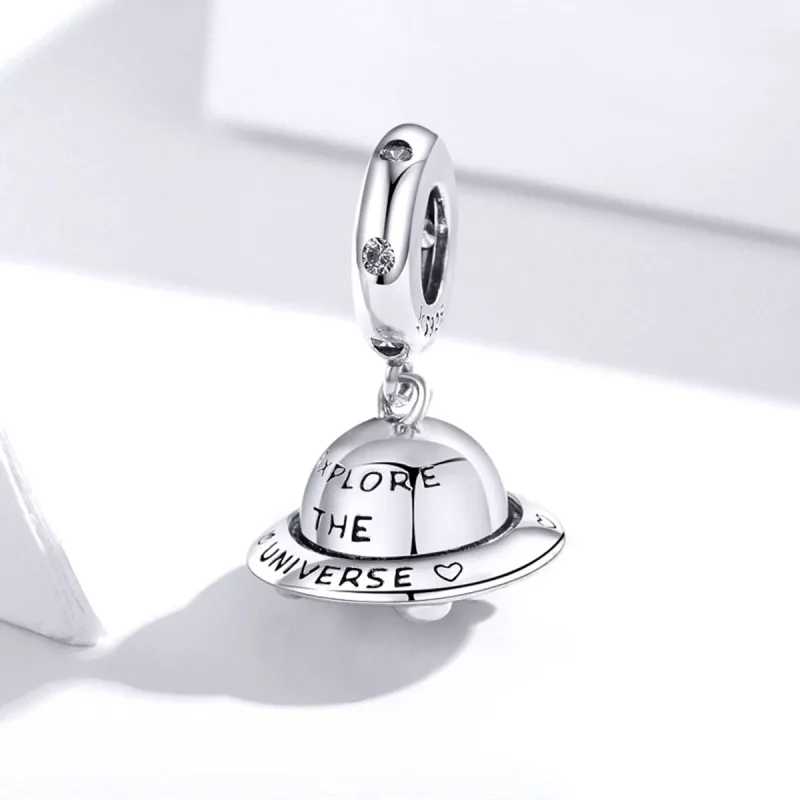 (immagine per) Charm Pendente tipo Pandora Piccola navicella spaziale - SCC1696 - Visualizza 2