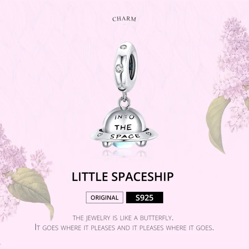 (immagine per) Charm Pendente tipo Pandora Piccola navicella spaziale - SCC1696 - Visualizza 6