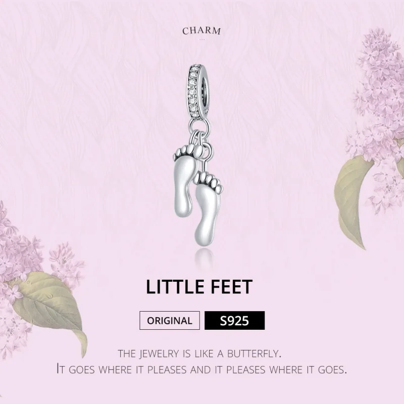 (immagine per) Charm Pendente tipo Pandora Piccoli piedi - SCC1692 - Visualizza 6