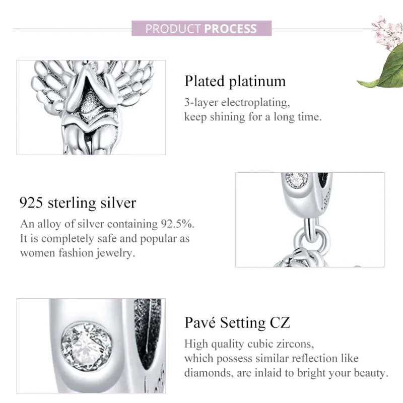 (immagine per) Charm Pendente tipo Pandora Piccolo angelo - SCC1686 - Visualizza 8