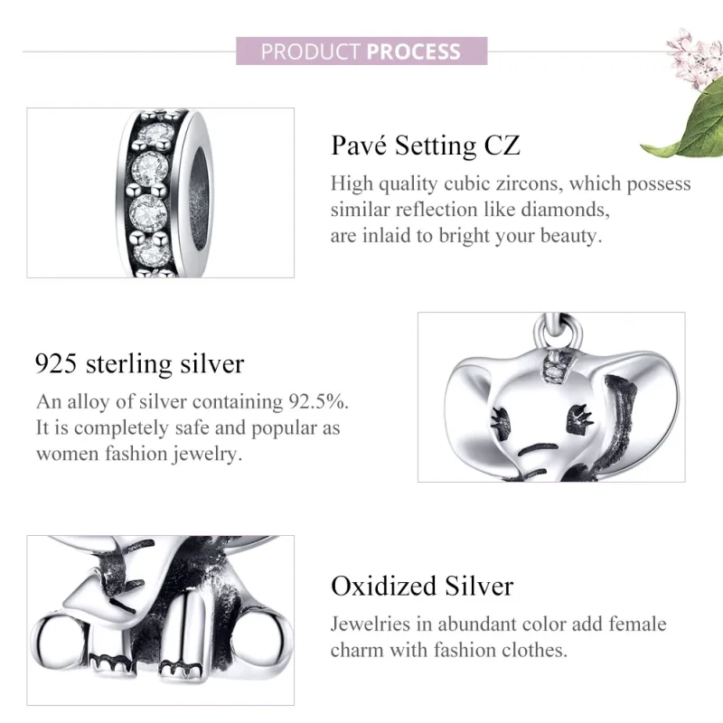 (immagine per) Charm Pendente tipo Pandora Piccolo Elefante - SCC1338 - Visualizza 8