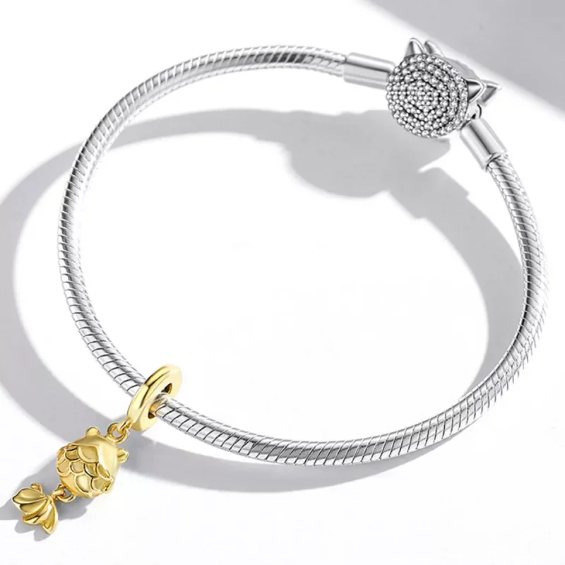 (immagine per) Charm Pendente tipo Pandora Piccolo pesce rosso - SCC2048 - Visualizza 3