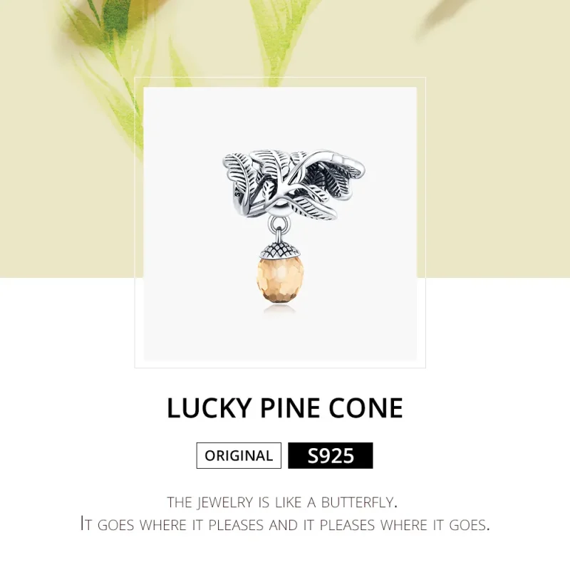 (immagine per) Charm Pendente tipo Pandora Pigna fortunata - BSC336 - Visualizza 6