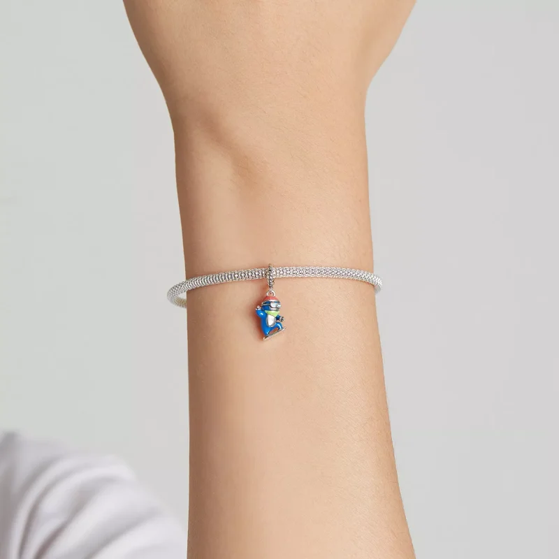 (immagine per) Charm Pendente tipo Pandora Pinguino di sci - SCC2003 - Visualizza 5