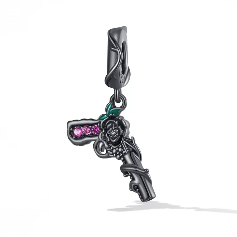 (immagine per) Charm Pendente tipo Pandora Pistola rosa - SCC2241 - Visualizza 2