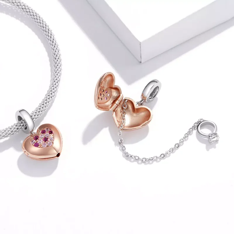 (immagine per) Charm Pendente tipo Pandora Promessa d'amore - BSC396 - Visualizza 4