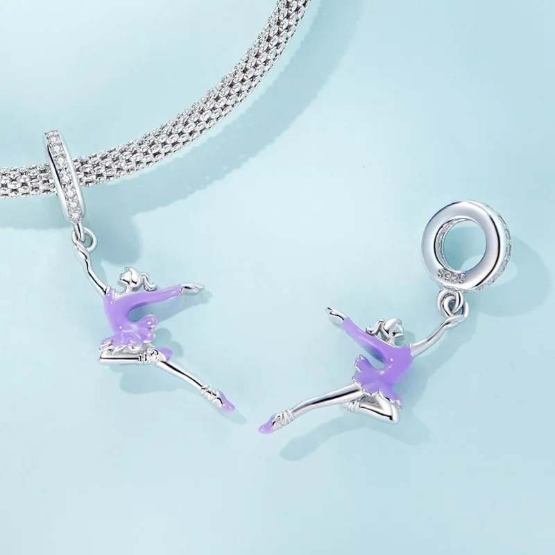 (immagine per) Charm Pendente tipo Pandora Ragazza ballerina - SCC2394 - Visualizza 4