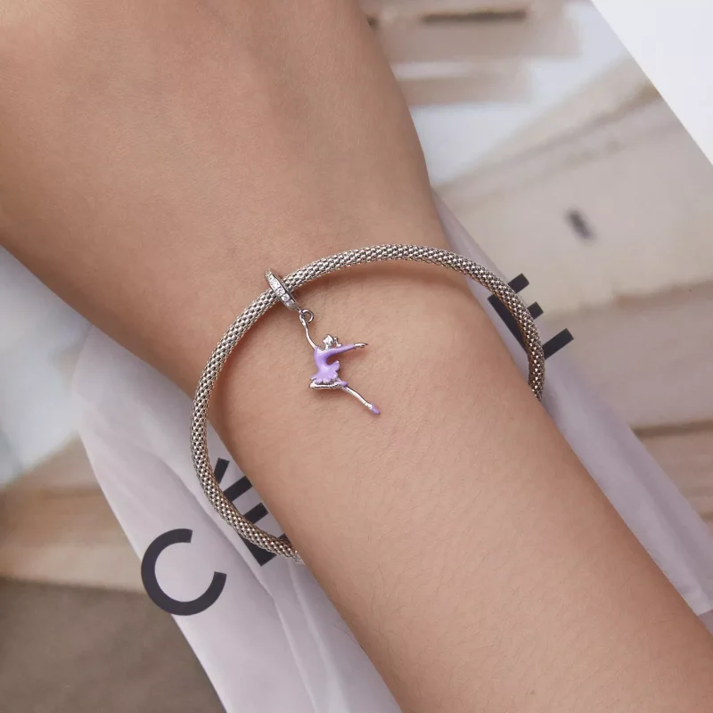 (immagine per) Charm Pendente tipo Pandora Ragazza ballerina - SCC2394 - Visualizza 5