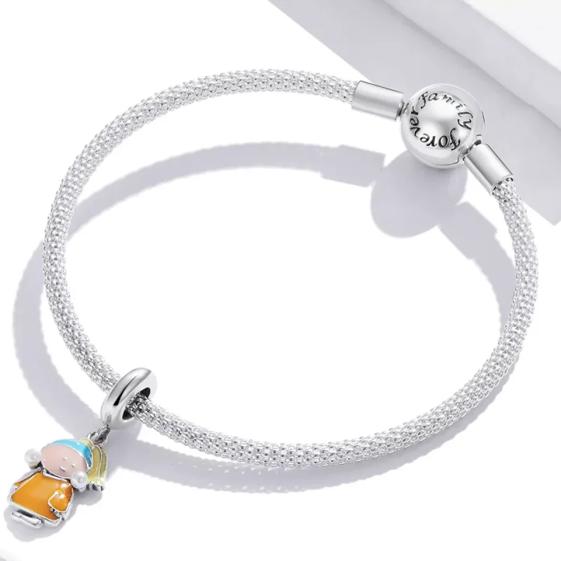 (immagine per) Charm Pendente tipo Pandora Ragazza con perle - SCC2078 - Visualizza 3