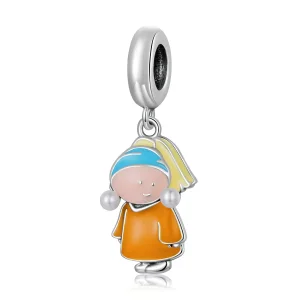 (immagine per) Charm Pendente tipo Pandora Ragazza con perle - SCC2078