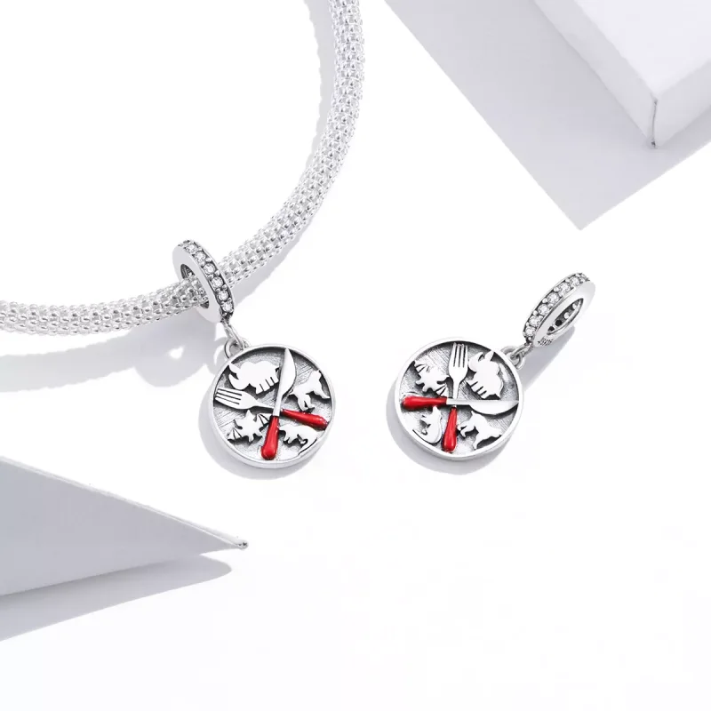 (immagine per) Charm Pendente tipo Pandora Rifiuta di mangiare animali selvatici - SCC1588 - Visualizza 3