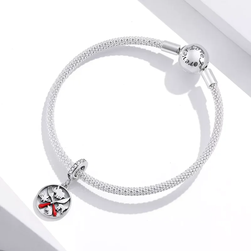 (immagine per) Charm Pendente tipo Pandora Rifiuta di mangiare animali selvatici - SCC1588 - Visualizza 4