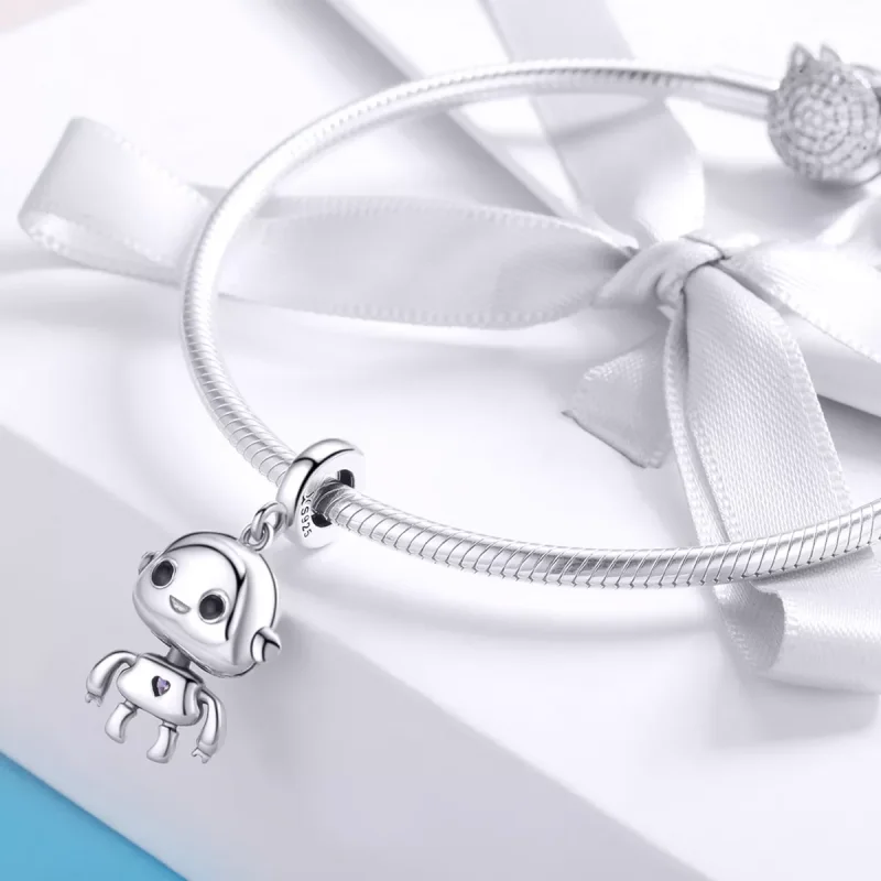 (immagine per) Charm Pendente tipo Pandora Robot - SCC924 - Visualizza 3