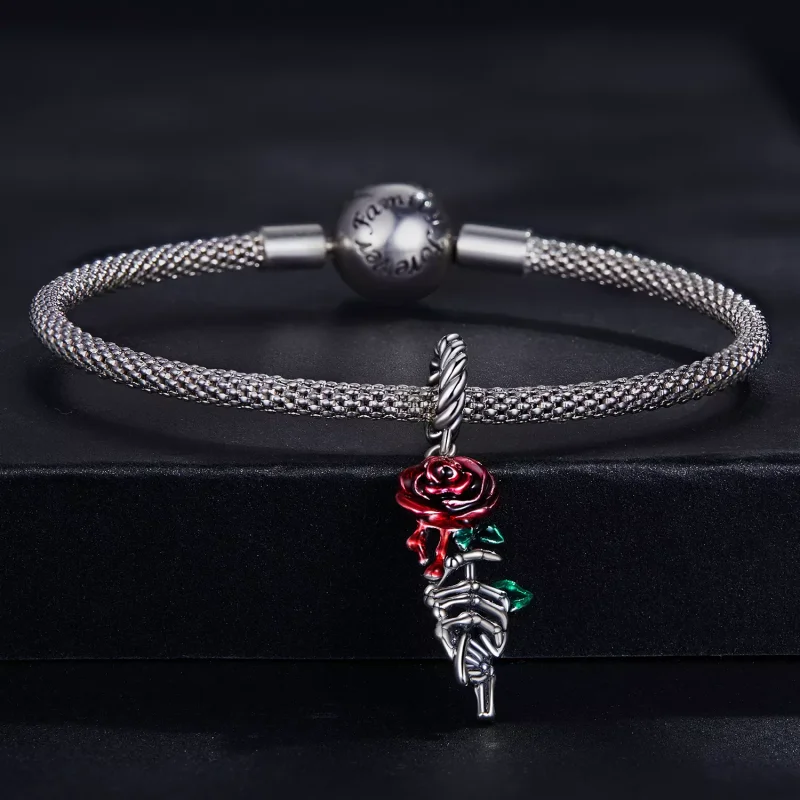 (immagine per) Charm Pendente tipo Pandora Rosa Scarlatta - SCC2404 - Visualizza 3