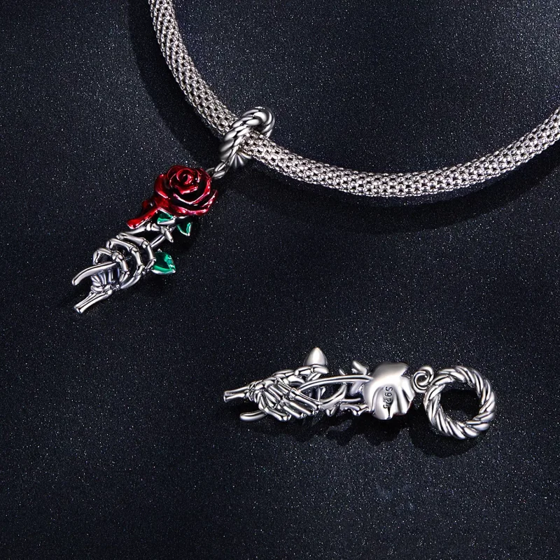 (immagine per) Charm Pendente tipo Pandora Rosa Scarlatta - SCC2404 - Visualizza 4