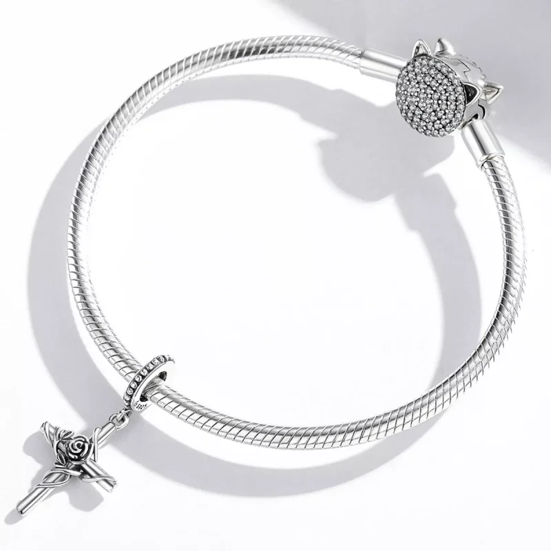(immagine per) Charm Pendente tipo Pandora Rosacroce - BSC526 - Visualizza 4